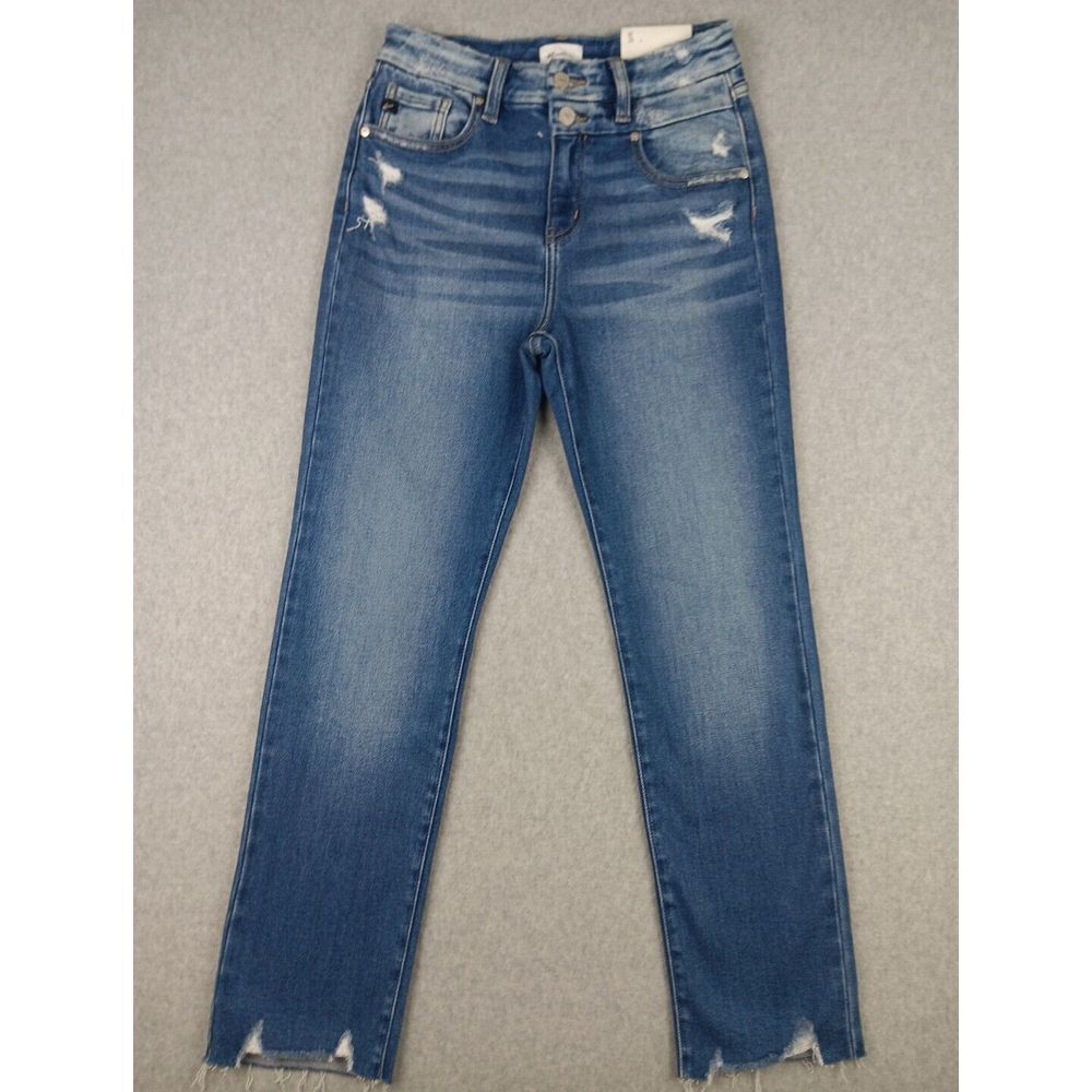 Kancan Walnut High Rise Slim Straight Leg Jeans Size 7/27 Medium Wash